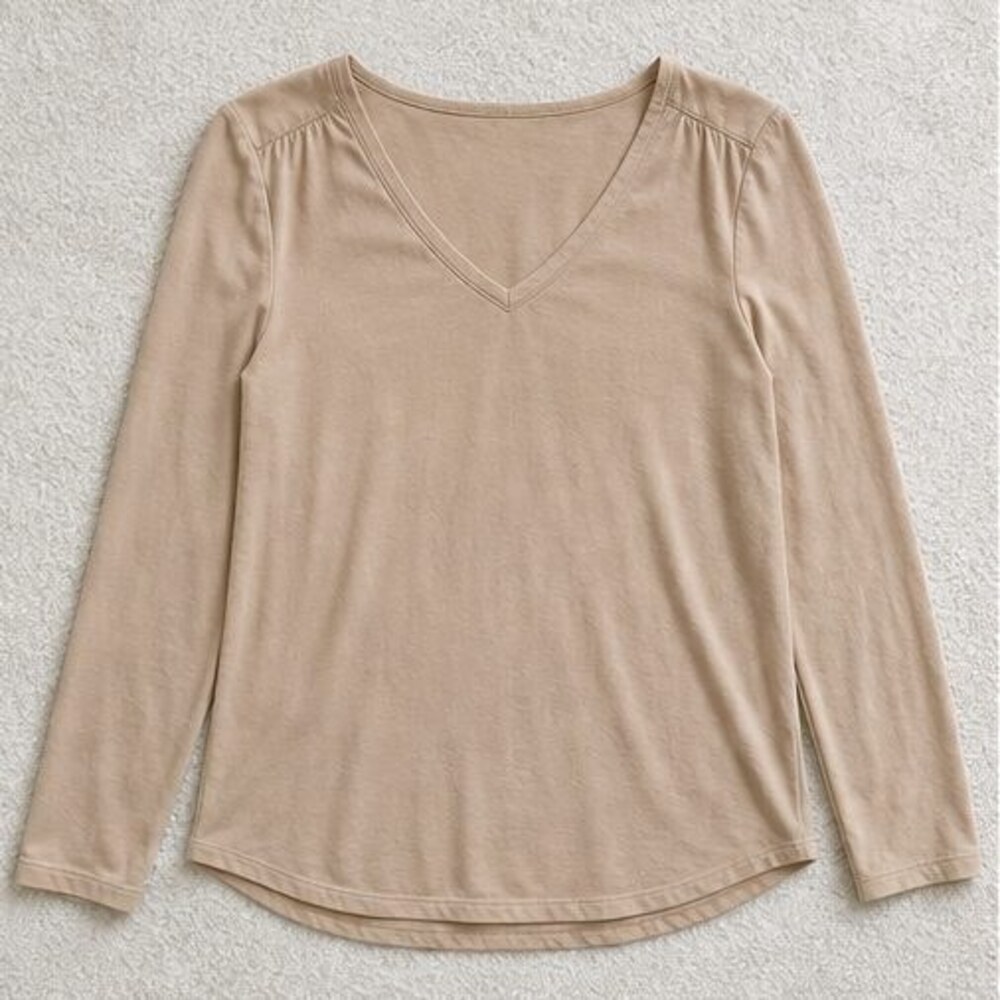 Sand Peplum Top